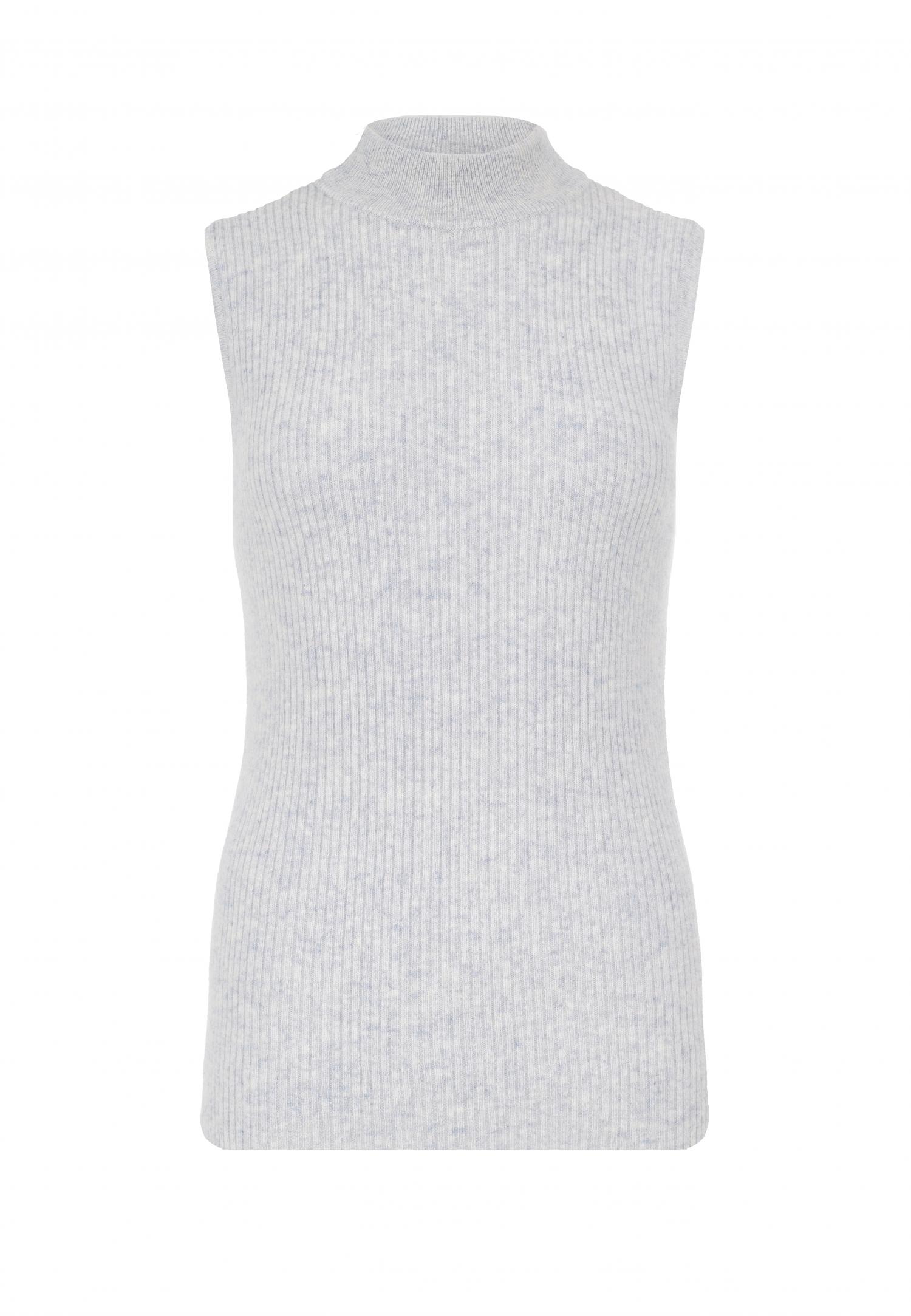 W24-00CH0605 Sleeveless mock neck sweater