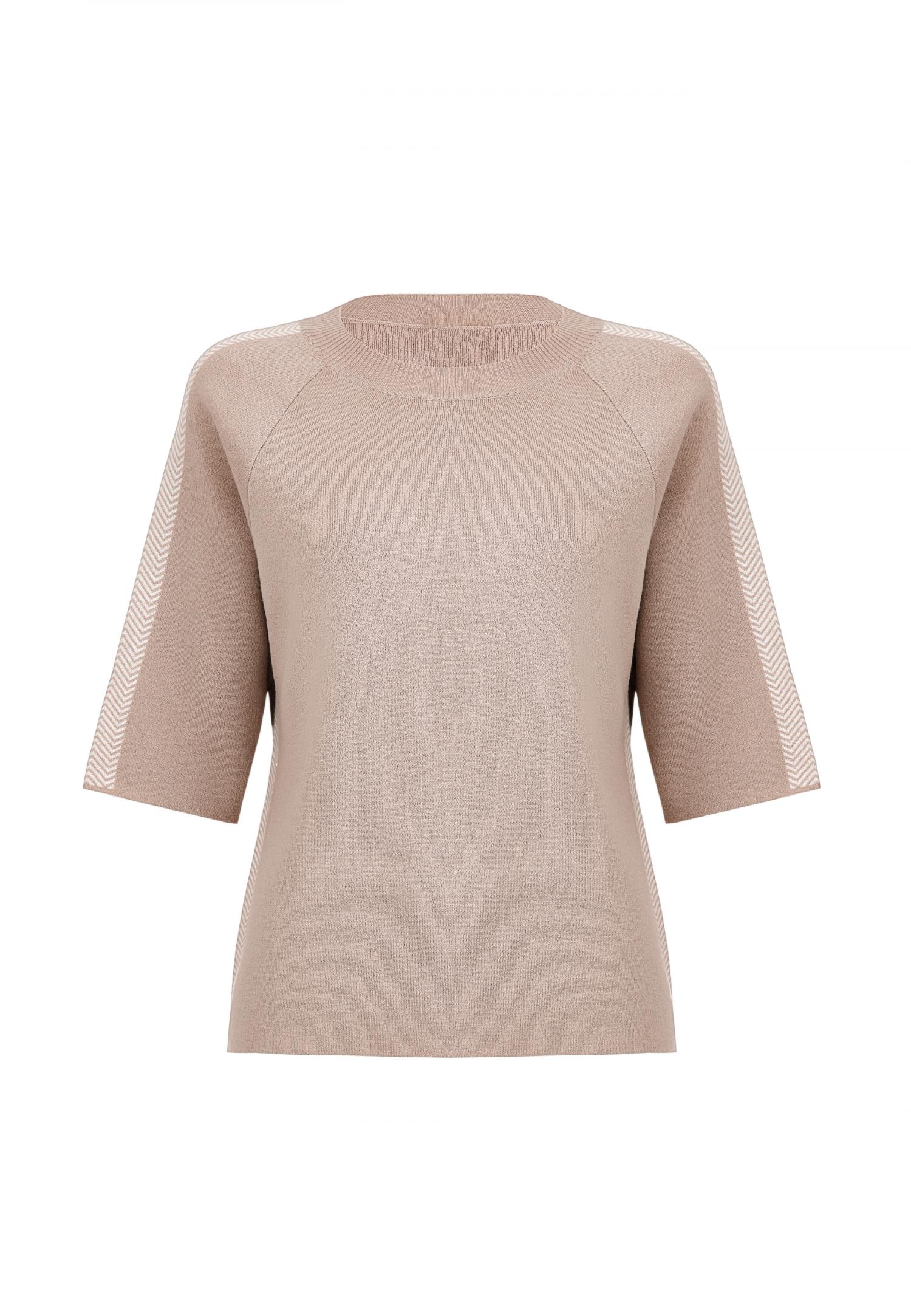 W25-00CH0119 Round neck sweater with 3/4 sleeves