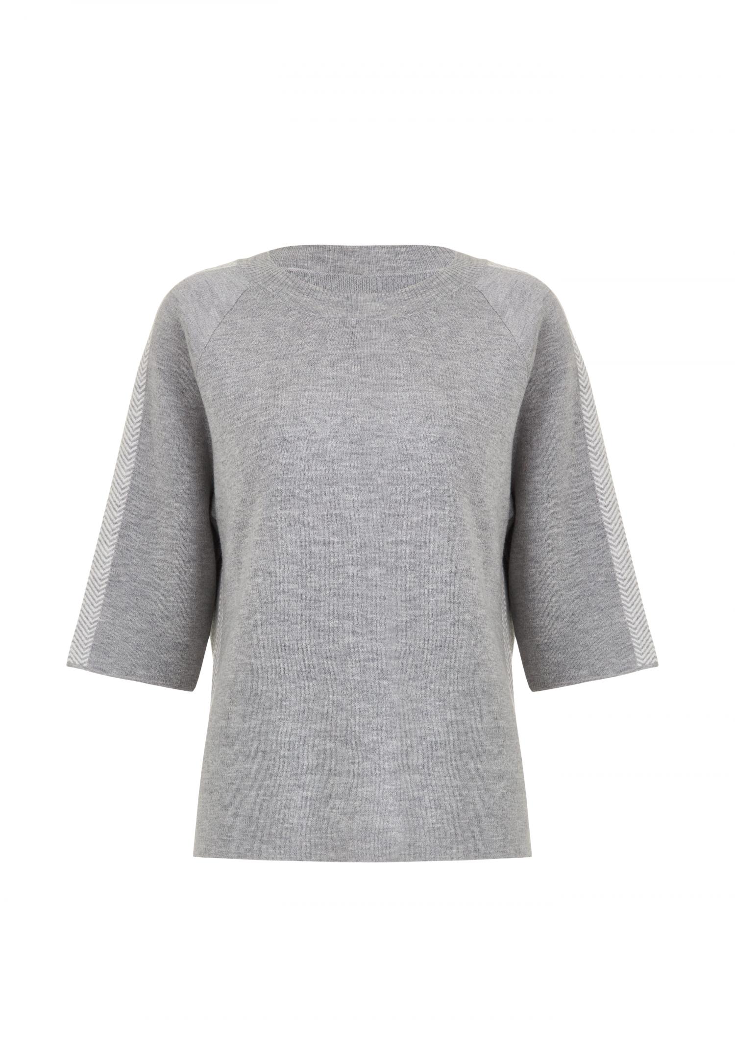 W25-00CH0219 Round neck sweater with 3/4 sleeves