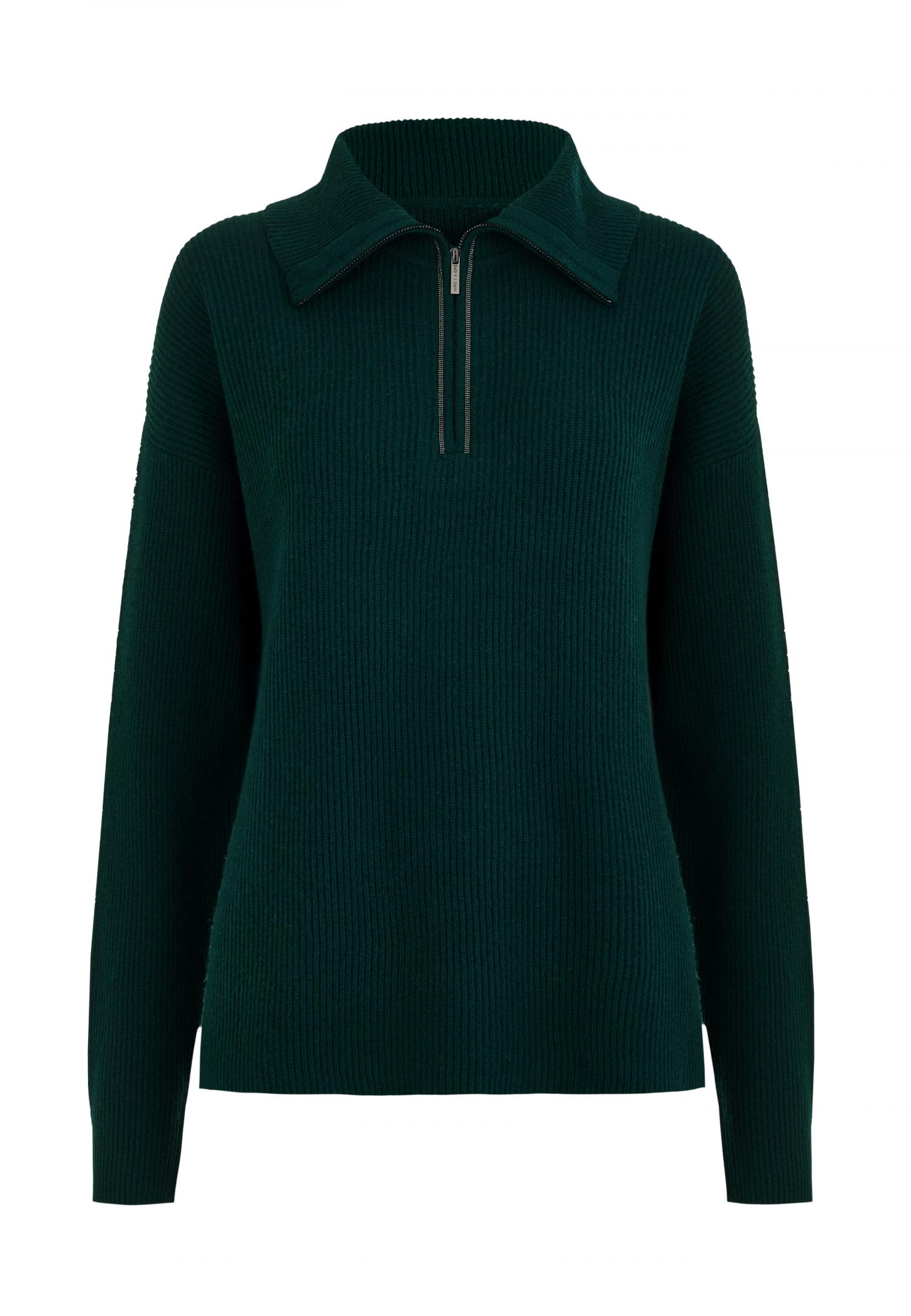 W25-00CH0323 Sweater with half zip collar