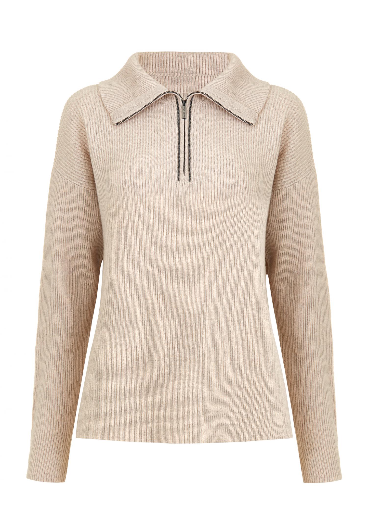 W25-00CH0423 Sweater with half zip collar