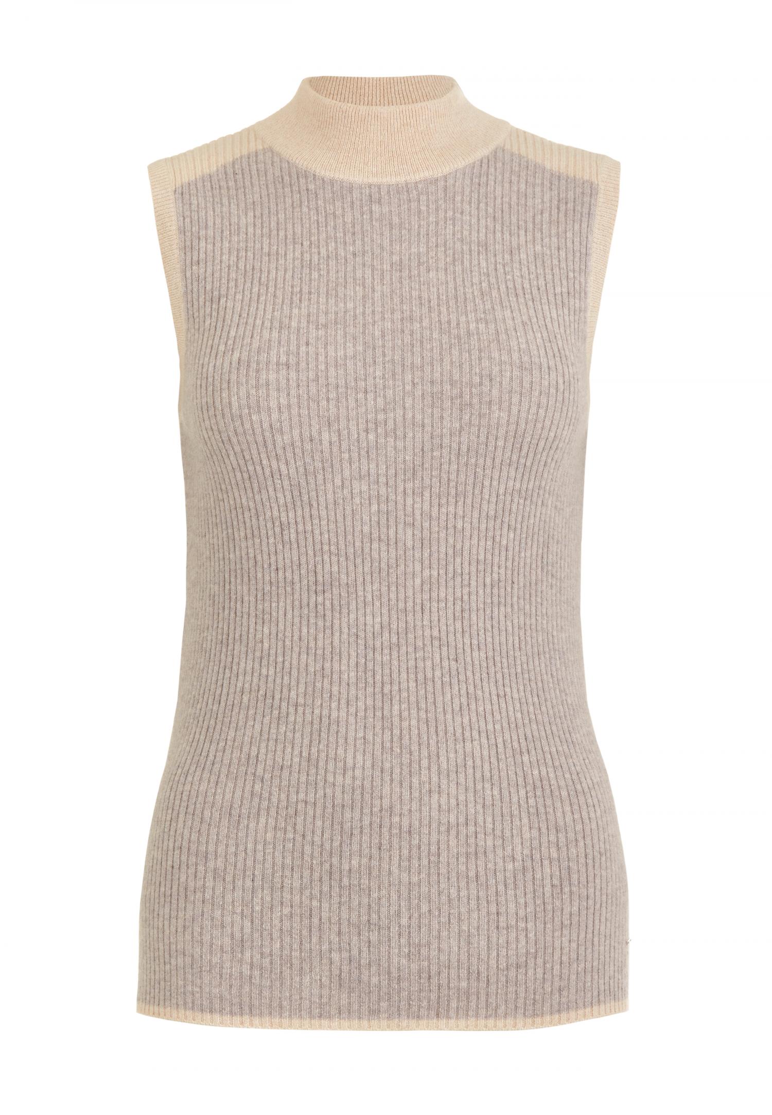 W25-00CH0605 Sleeveless turtle neck sweater