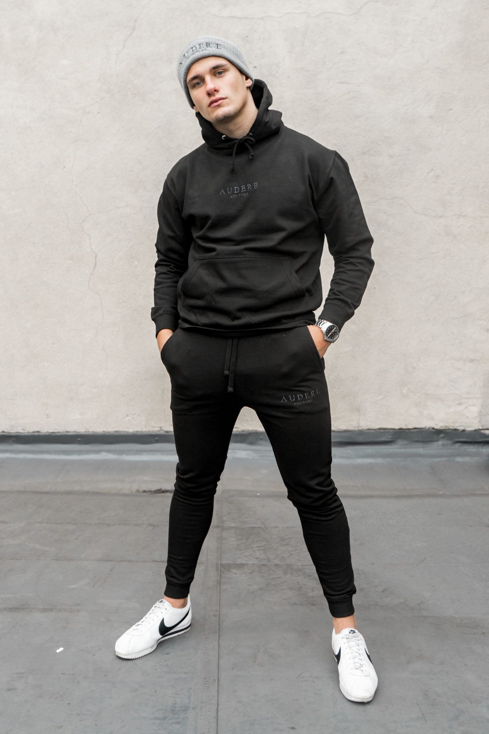 grey joggers with black hoodie - OFF-67% >Free Delivery